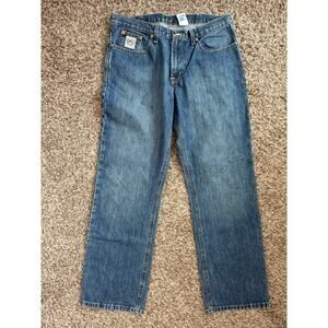 Cinch Men's Denim Jeans Size 35x32 100% Cotton Straight Leg White Label